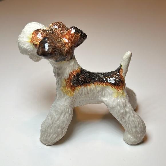 Blue Witch small fox terrier porcelain dog figurine - Picture 3 of 6